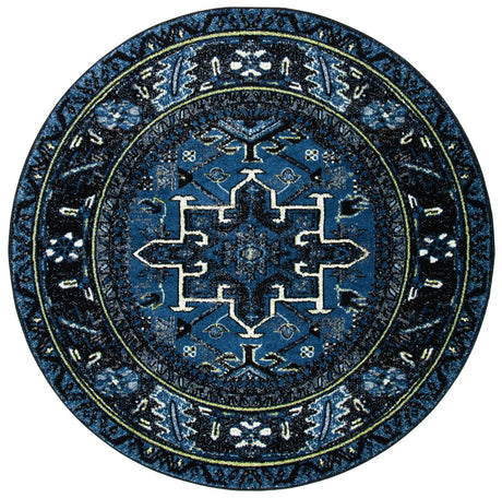 Safavieh Vintage Hamadan 5'-3" x 5'-3" Rug in Blue / Grey