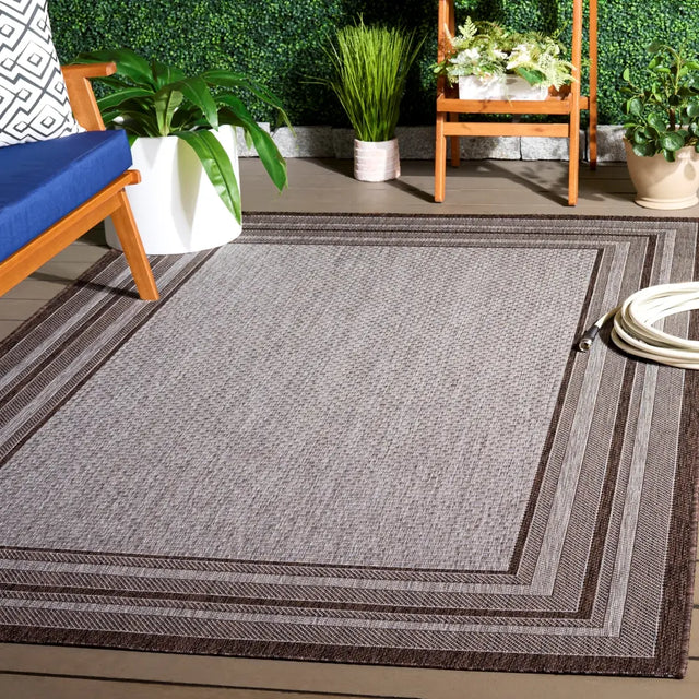 Safavieh Courtyard 5'-3" x 7'-7" Rug in Grey / Brown