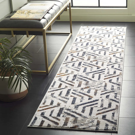 Safavieh Alenia 100 2'-0" x 8'-0" Rug in Ivory / Grey