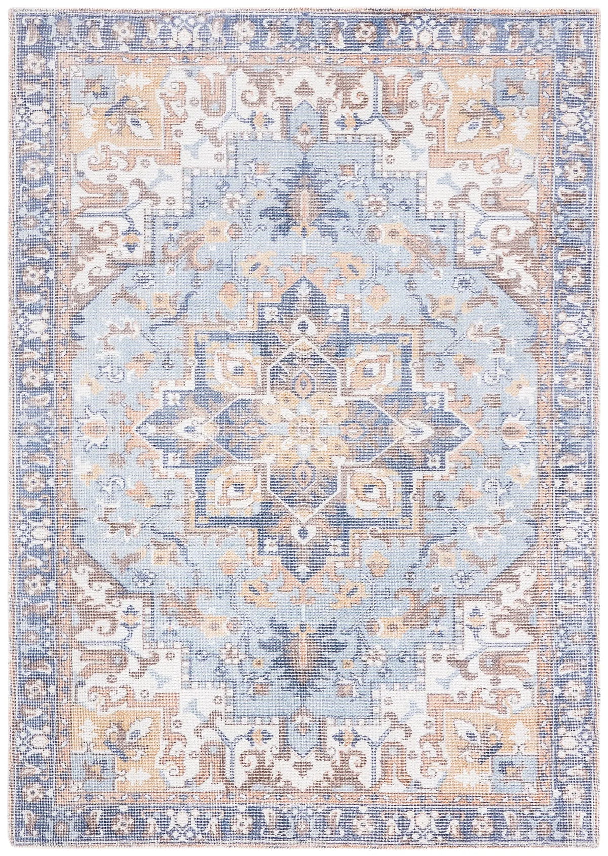Safavieh Restoration Vintage 5'-0" x 8'-0" Rug in Ivory / Light Blue