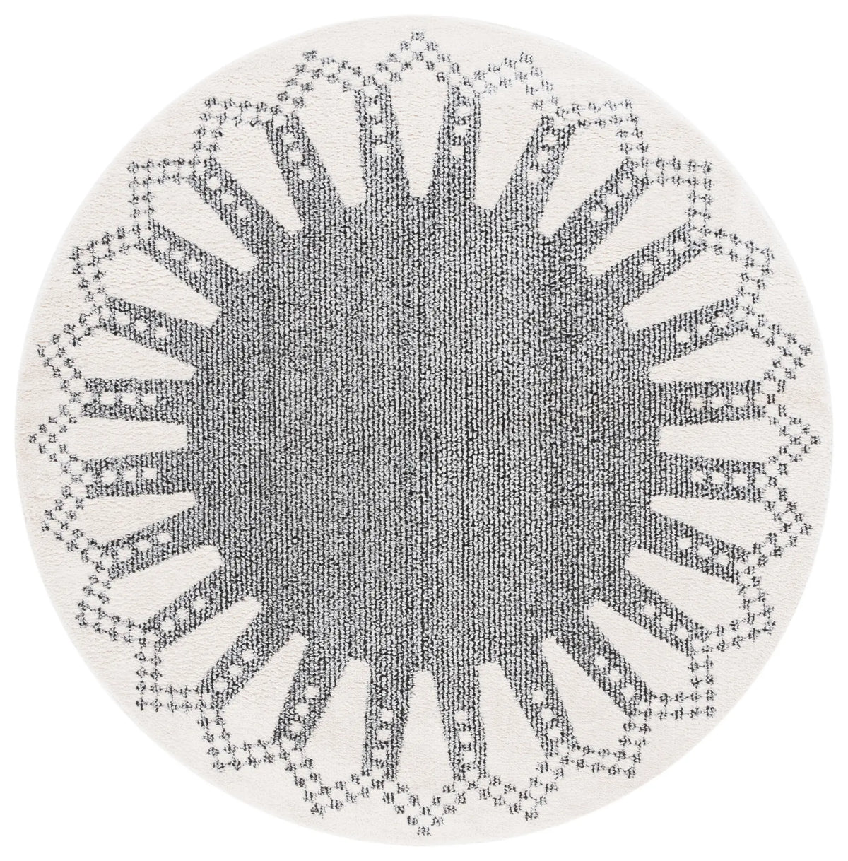 Safavieh Melody 6'-7" x 6'-7" Rug in Ivory / Black