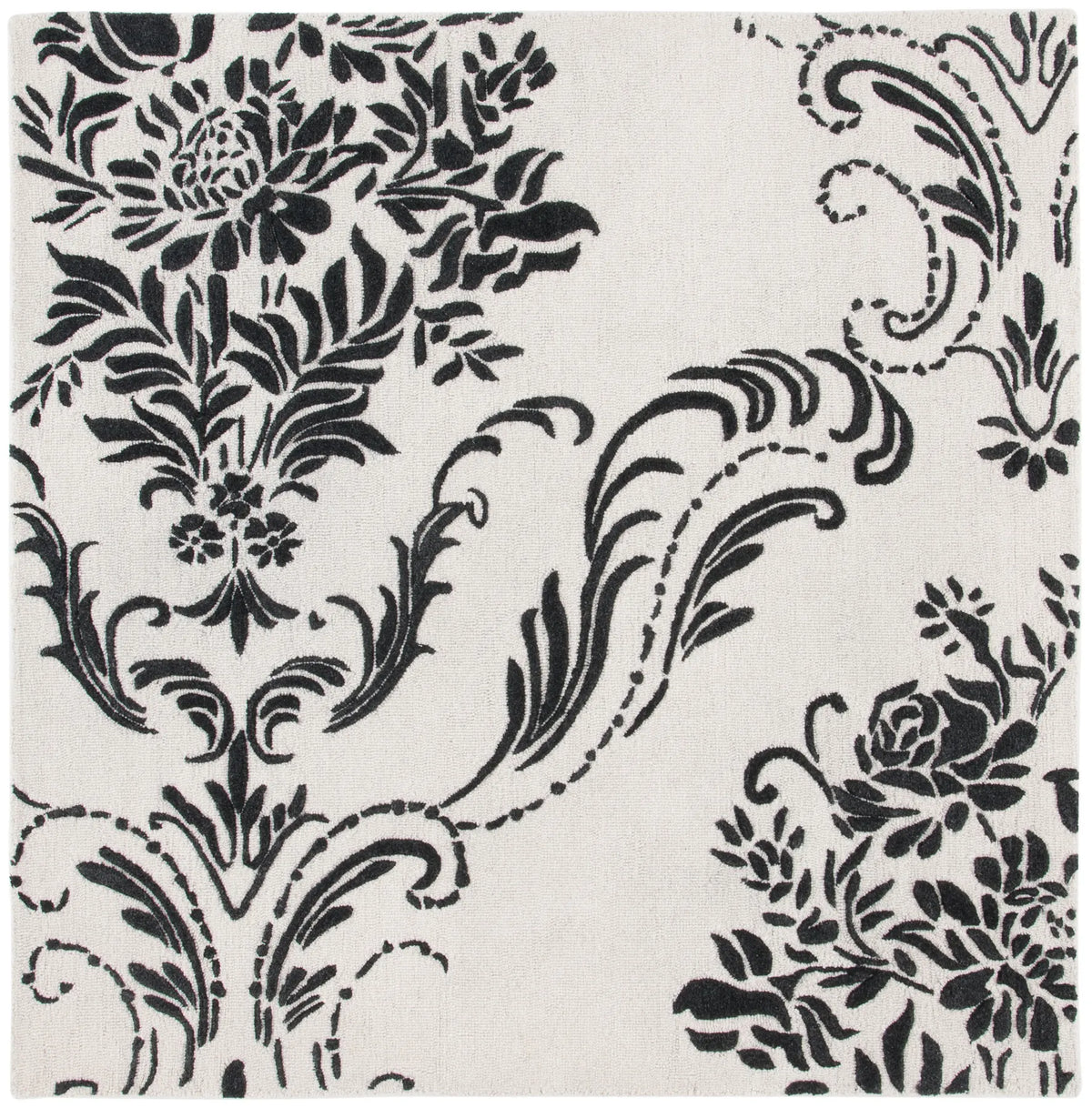 Safavieh Jardin 6'-0" x 6'-0" Rug in Ivory / Black