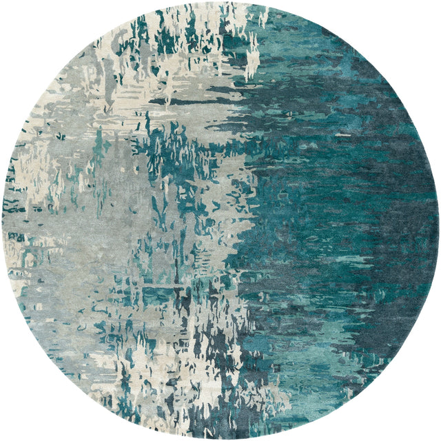 Surya Banshee Ban-3343 Teal / Teal / Moss Rugs.