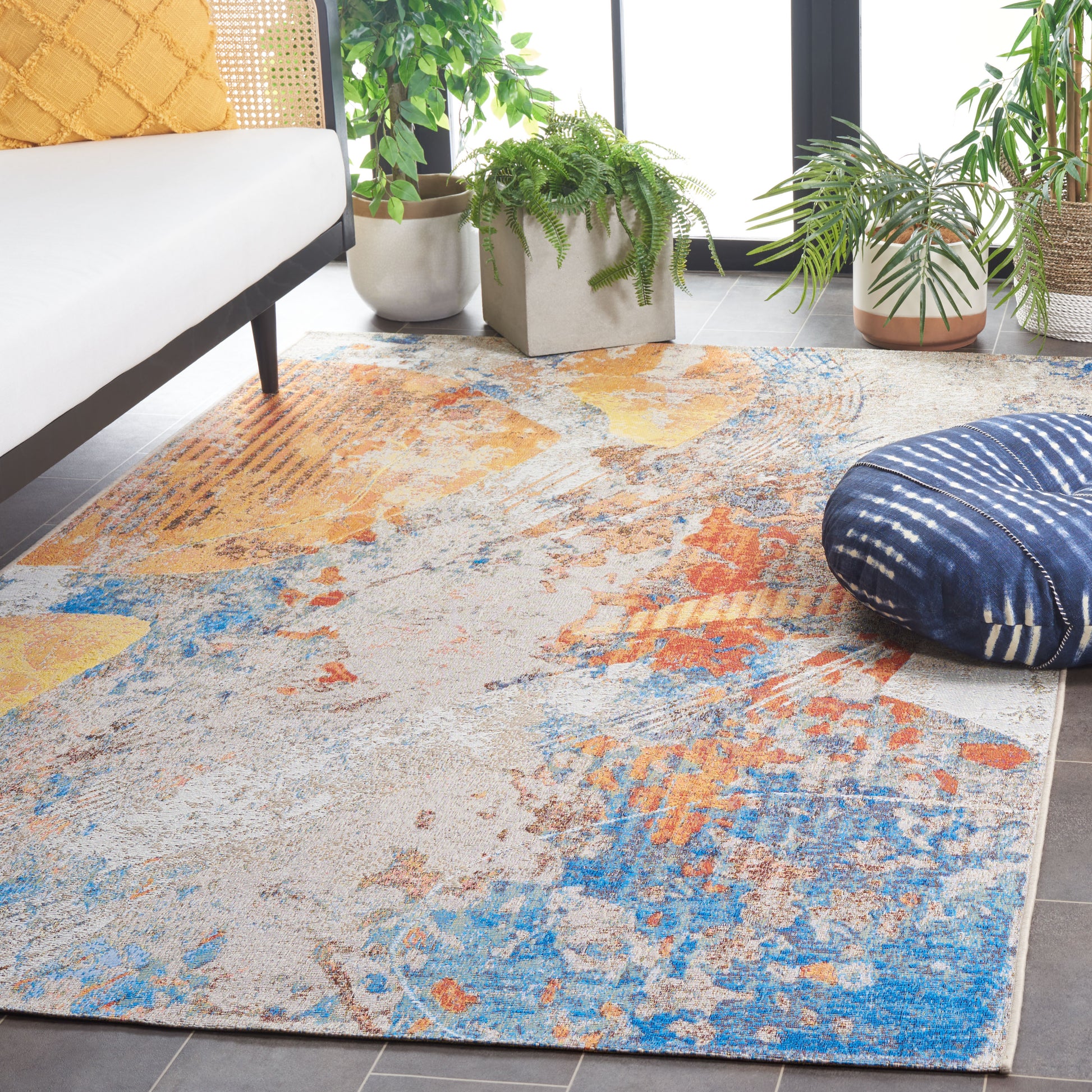 Safavieh Barbados Bar536M Blue/Rust Area Rug