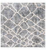 Safavieh Berber Fringe Shag 6'-7" x 6'-7" Rug in Grey / Cream