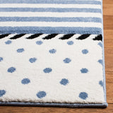 Safavieh Carousel Kids 100 4'-0" x 6'-0" Rug in Ivory / Navy