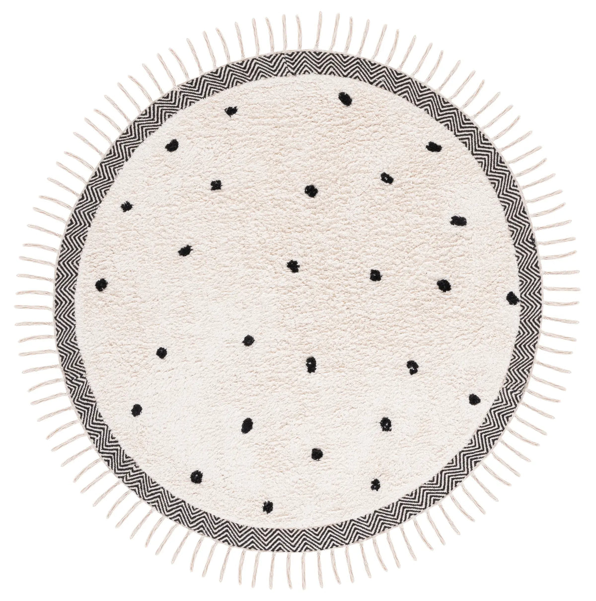 Safavieh Easy Care 3'-0" x 3'-0" Rug in Ivory / Black