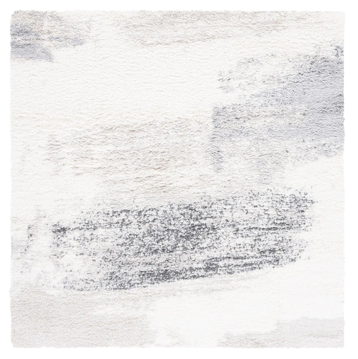 Safavieh Fontana Shag  800 6'-7" x 6'-7" Rug in Ivory / Grey