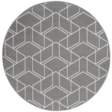 Safavieh Pyramid 6'-7" x 6'-7" Rug in Grey / Ivory