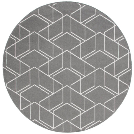 Safavieh Pyramid 6'-7" x 6'-7" Rug in Grey / Ivory