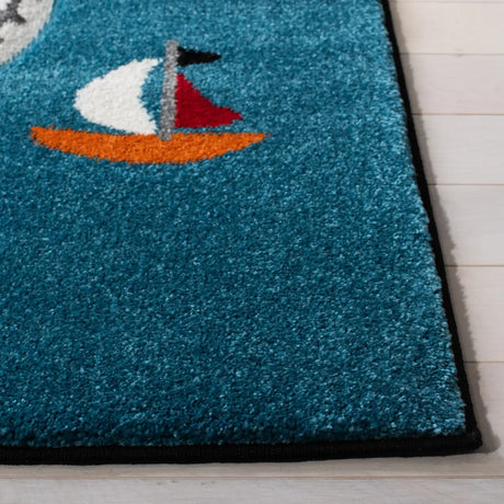 Safavieh Carousel Kids 100 4'-0" x 6'-0" Rug in Black / Ivory