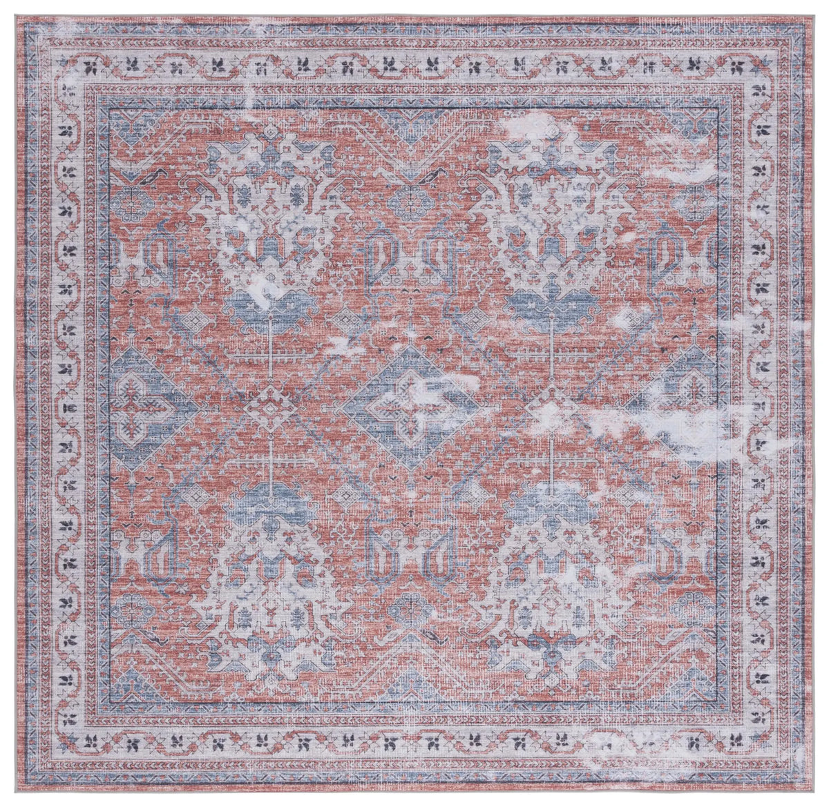 Safavieh Tucson 6'-0" x 6'-0" Rug in Rust / Beige