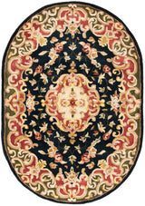 Safavieh Classic 4'-6" x 6'-6" Rug in Black / Green