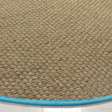 Safavieh Natural Fiber 6'-0" x 6'-0" Rug in Natural / Turquoise