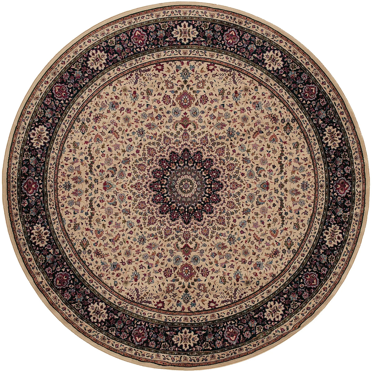 Oriental Weavers Sphinx Ariana 095i8 Ivory / Black Rugs - main flat