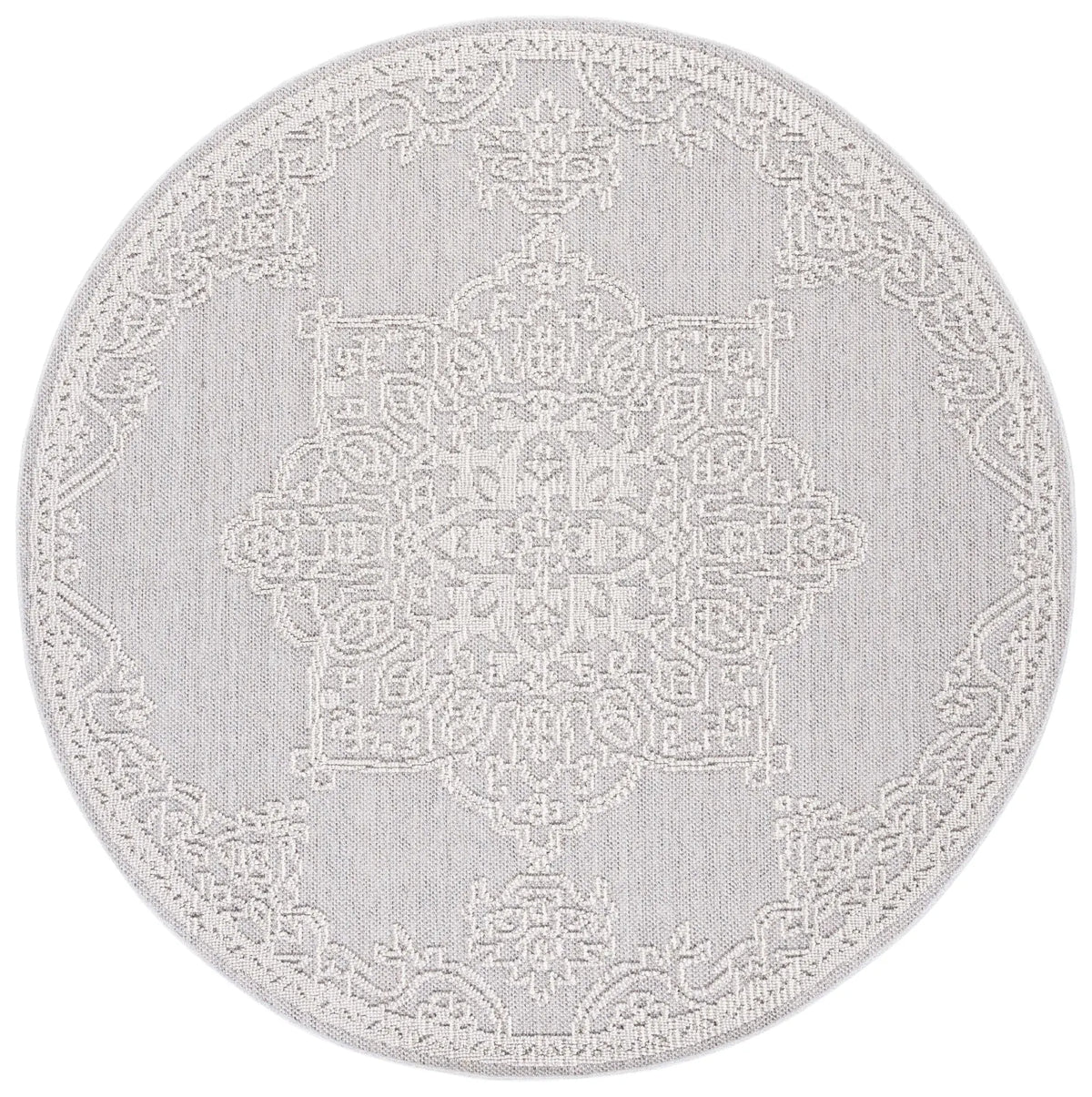 Safavieh Global 6'-7" x 6'-7" Rug in Grey / Ivory