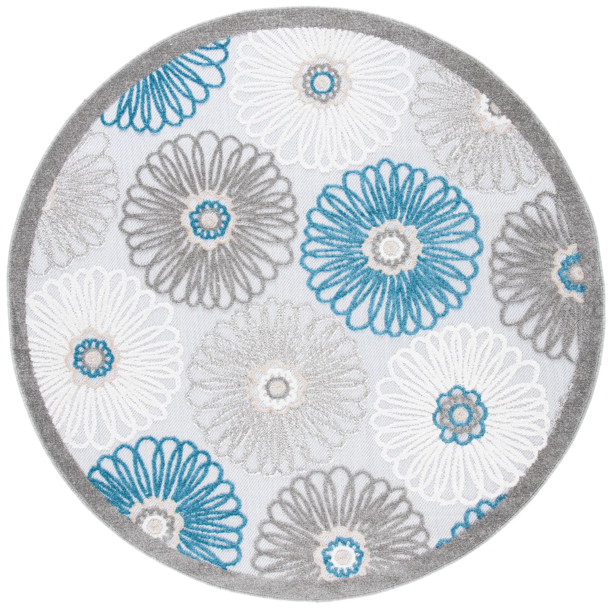 Safavieh Cabana 6'-7" x 6'-7" Rug in Beige / Blue
