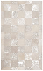 Safavieh Studio Leather 3'-0" x 5'-0" Rug in Ivory / Silver