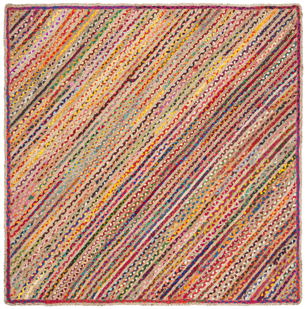 Safavieh Cape Cod 6'-0" x 6'-0" Rug in Natural / Red