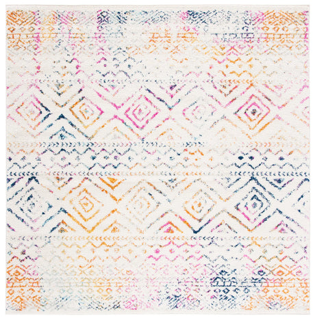 Safavieh Tulum 6'-7" x 6'-7" Rug in Ivory / Fuchsia