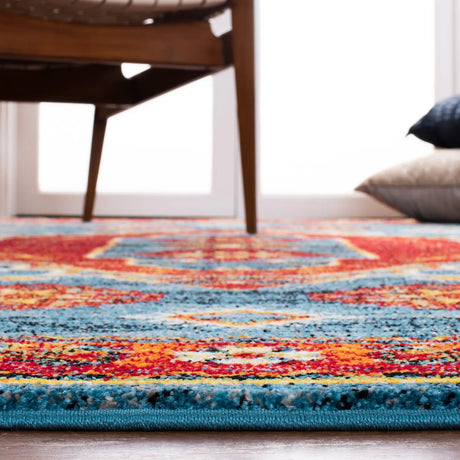 Safavieh Vintage Hamadan 4'-0" x 6'-0" Rug in Blue / Orange