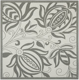 Safavieh Courtyard 6'-7" x 6'-7" Rug in Light Grey / Anthracite