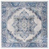 Safavieh Brentwood 6'-7" x 6'-7" Rug in Blue / Light Grey
