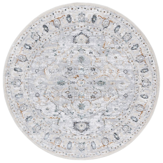 Safavieh Alenia 100 6'-7" x 6'-7" Rug in Grey / Beige Gold