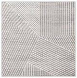 Safavieh Pyramid 6'-7" x 6'-7" Rug in Grey / Ivory