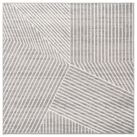 Safavieh Pyramid 6'-7" x 6'-7" Rug in Grey / Ivory