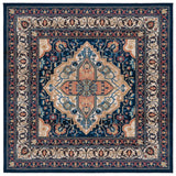 Safavieh Journey 6'-7" x 6'-7" Rug in Navy / Ivory