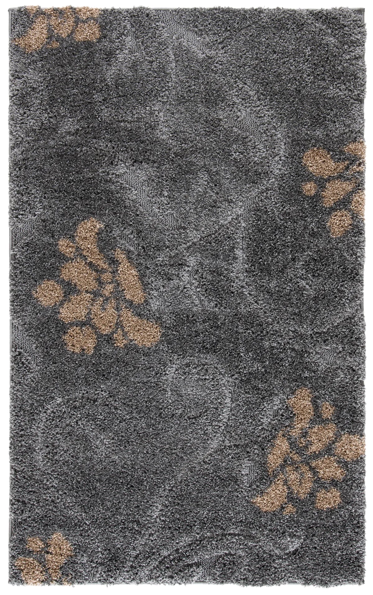Safavieh Florida Shag 3'-3" x 5'-3" Rug in Grey / Beige