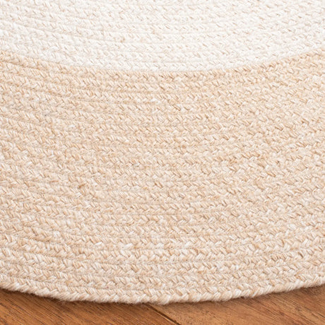 Safavieh Braided 5'-0" x 5'-0" Rug in Beige / Ivory
