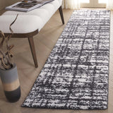 Safavieh Rumi Shag 2'-2" x 8'-0" Rug in Charcoal / Ivory