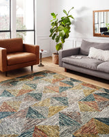 Loloi Spectrum Spe-01 Lagoon/Spice Rugs - room scene 1