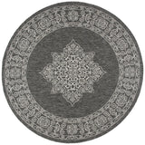 Safavieh Courtyard 6'-7" x 6'-7" Rug in Black / Ivory