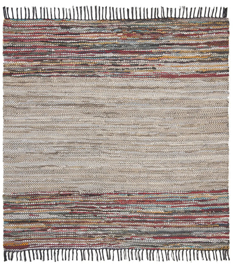 Safavieh Vintage Leather 6'-0" x 6'-0" Rug in Beige / Multi