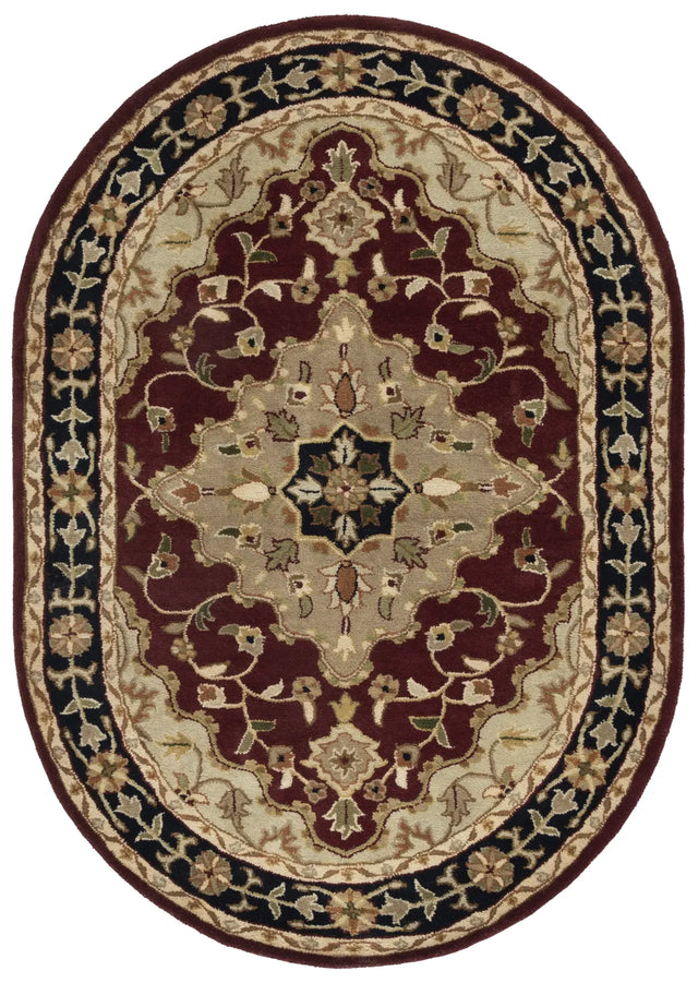 Safavieh Heritage 4'-6" x 6'-6" Rug in Red / Black