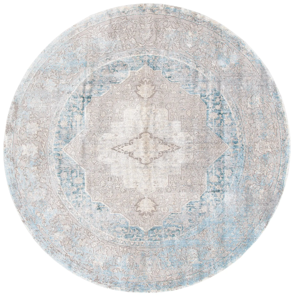 Safavieh Dream 6'-7" x 6'-7" Rug in Grey / Aqua