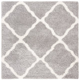 Safavieh Fontana Shag  800 6'-7" x 6'-7" Rug in Grey / Cream