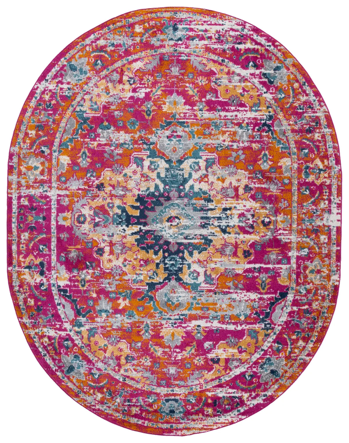 Safavieh Madison 6'-0" x 8'-0" Rug in Fuchsia / Gold