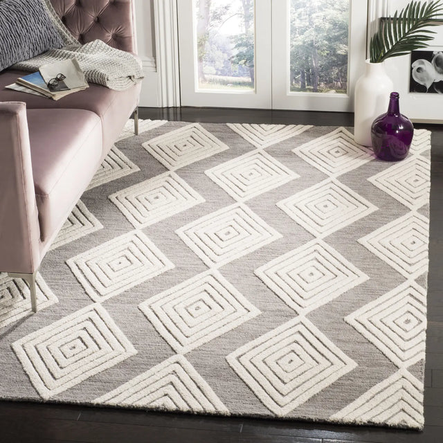 Safavieh Blossom 5'-0" x 8'-0" Rug in Dark Grey / Ivory