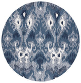 Safavieh Ikat 6'-0" x 6'-0" Rug in Blue / Ivory