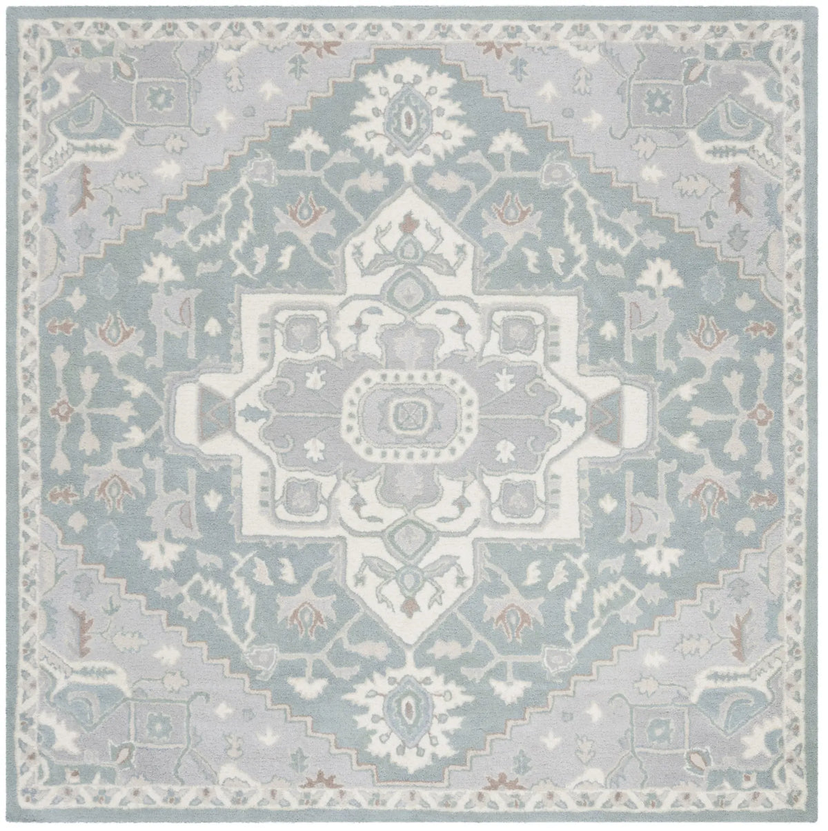 Safavieh Heritage 6'-0" x 6'-0" Rug in Blue / Ivory