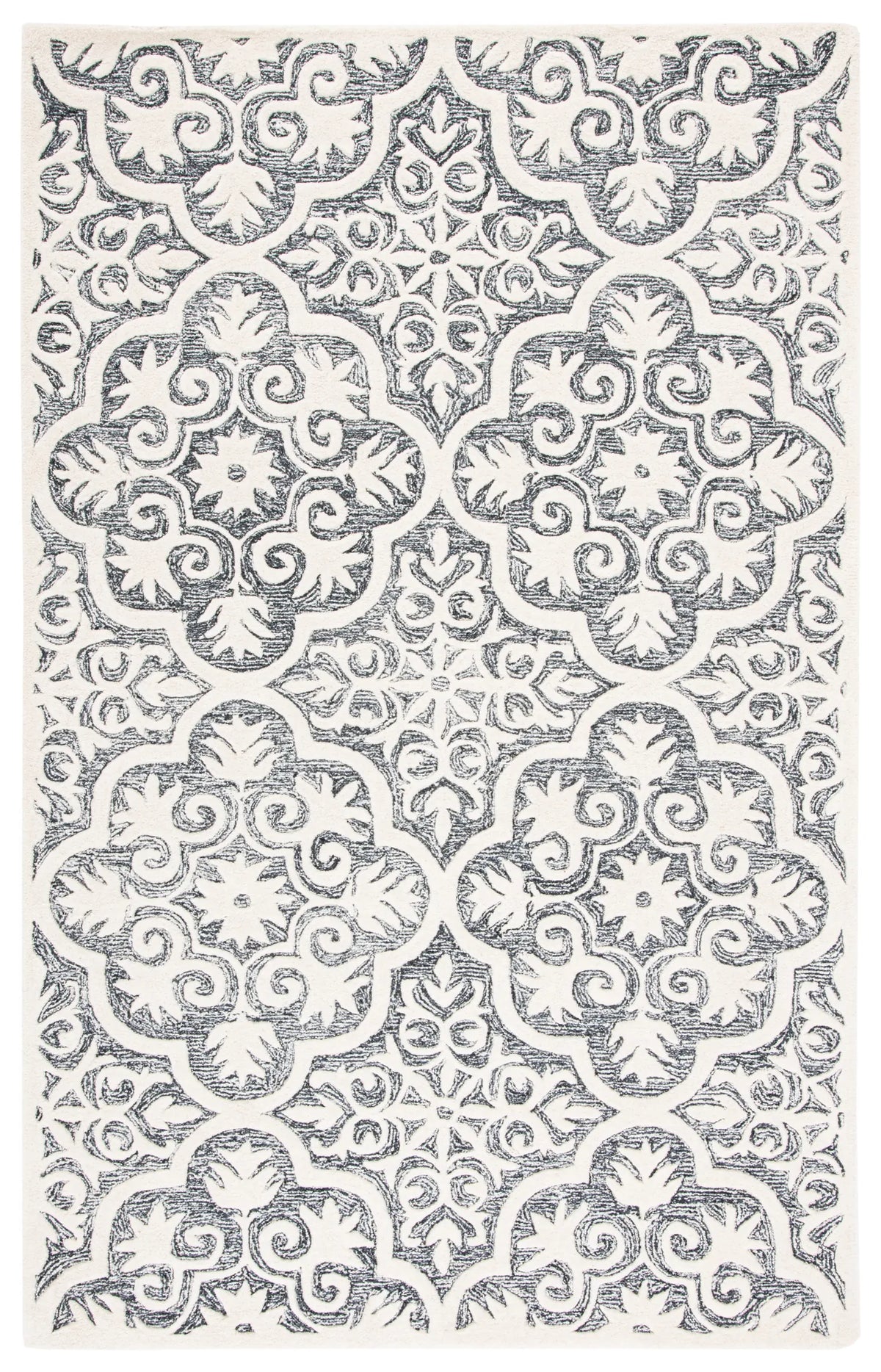 Safavieh Metro 4'-0" x 6'-0" Rug in Black / Ivory
