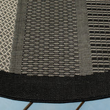 Safavieh Courtyard 6'-7" x 6'-7" Rug in Black / Sand