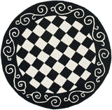 Safavieh Chelsea 4'-0" x 4'-0" Rug in Black / Ivory