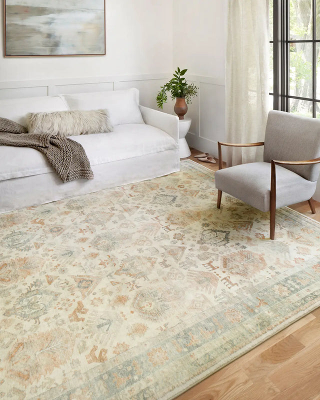 Loloi Rosette Ros-01 Beige/Multi Rugs - room scene 2