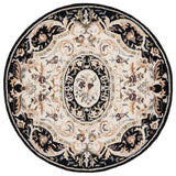 Safavieh Savonnerie 6'-0" x 6'-0" Rug in Ivory / Black