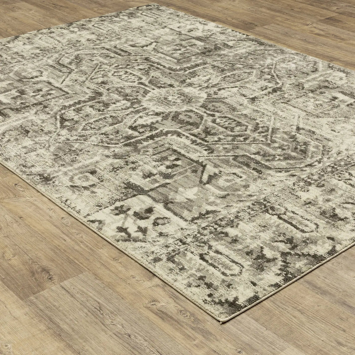Oriental Weavers Sphinx Florence 4333W Charcoal/ Ivory Rugs - angle detail